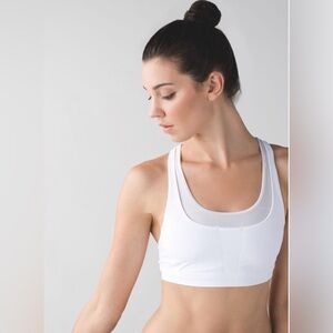 Lululemon run stuff your bra white size 10